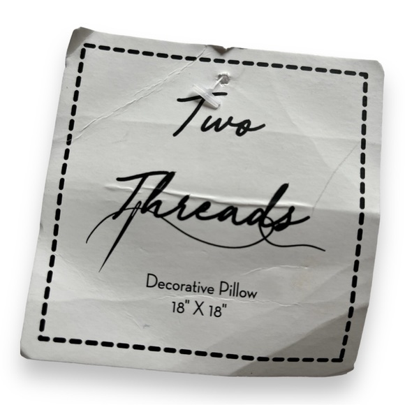 Our Happy Place 18” x 18” Decorative Throw Pillow by Two Threads in White & Navy - Picture 4 of 7